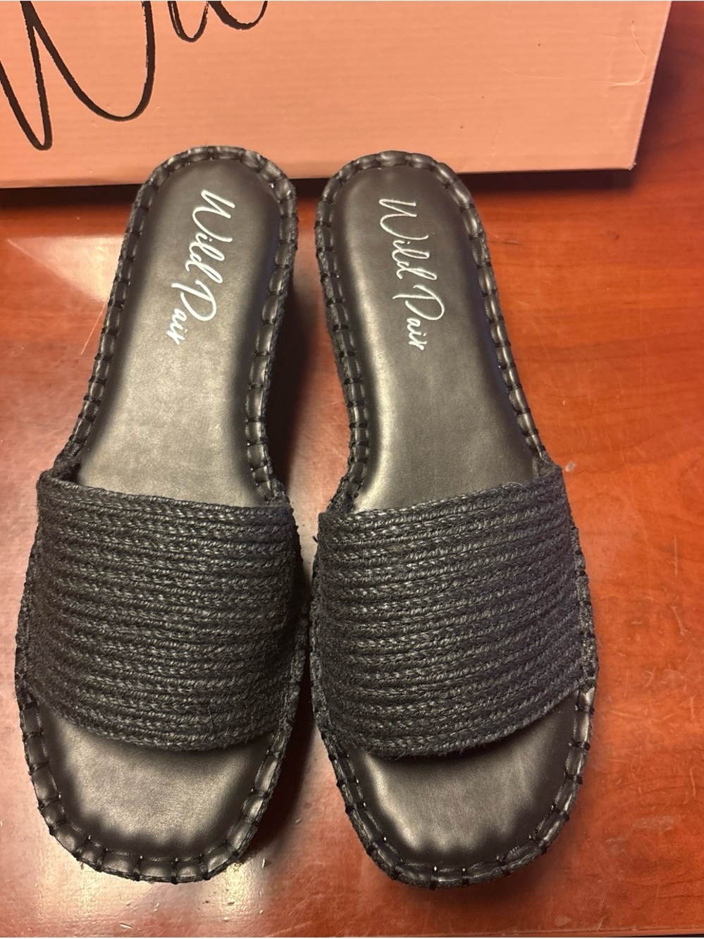 Wild Pair Black Slide platform Sandals for Women